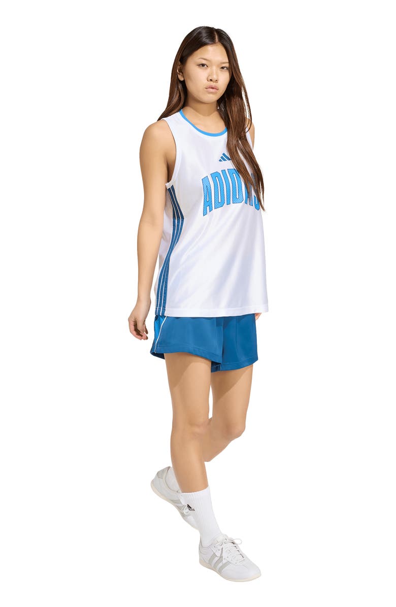 adidas Stadium Shorts, Alternate, color, Dusky Petrol/ Ray Blue/ White