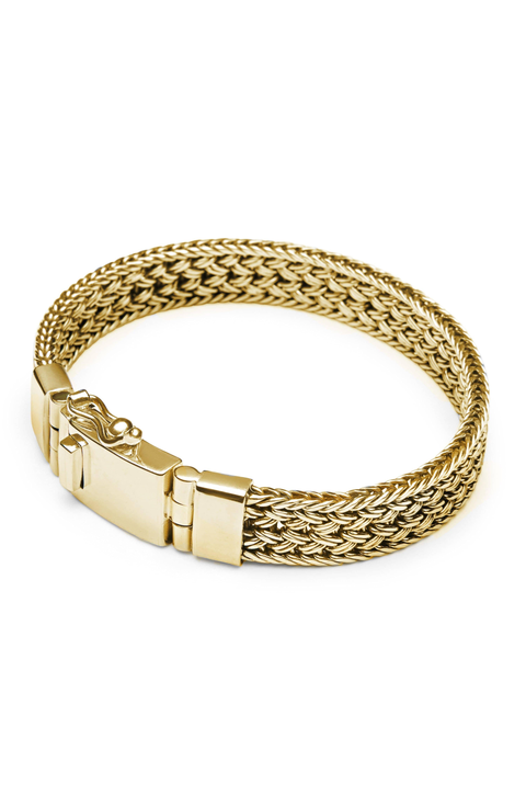 Gold Braided Chain Bracelet