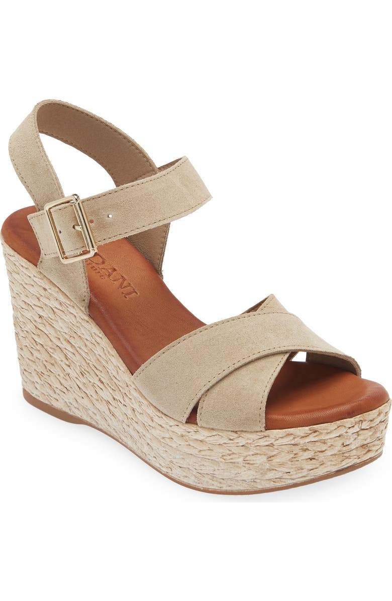 Cordani Brittany Ankle Strap Espadrille Platform Wedge Sandal, Main, color,