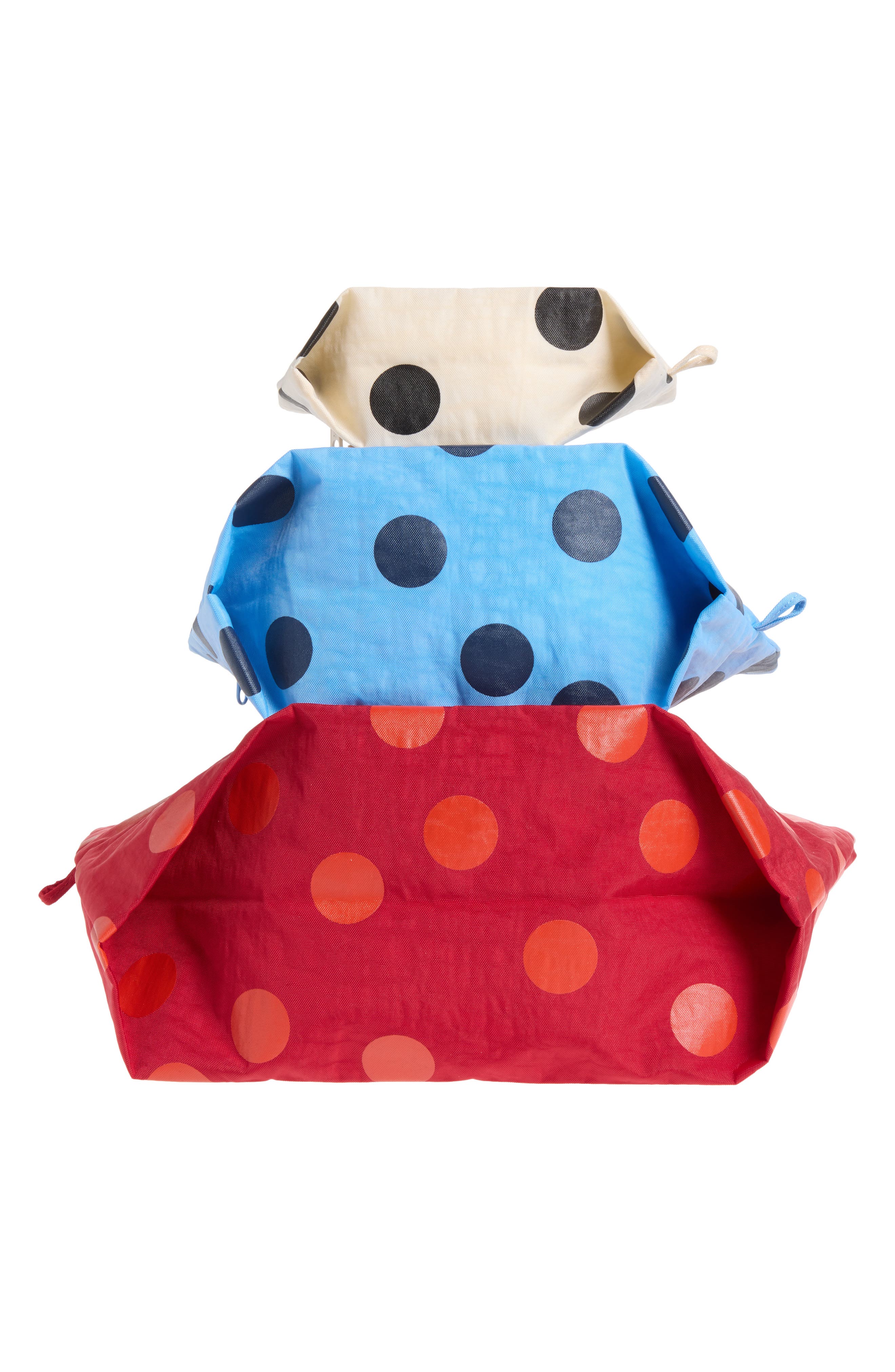 Go 3-Piece Pouch Set, Alternate, color, POLKA DOT MIX