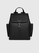 Manière De Voir Maloe Pebbled Leather Eiffel Clasp Backpack