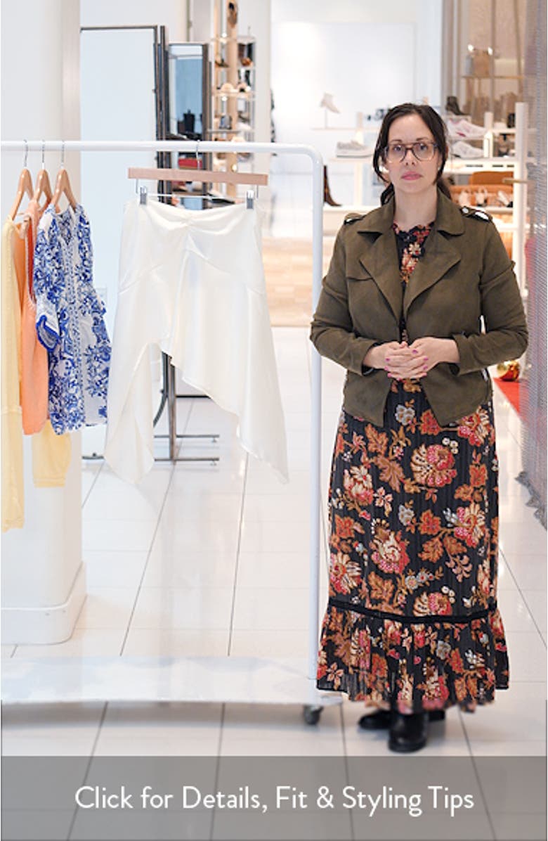 Gloss Ruffle Satin Skirt, sales video thumbnail