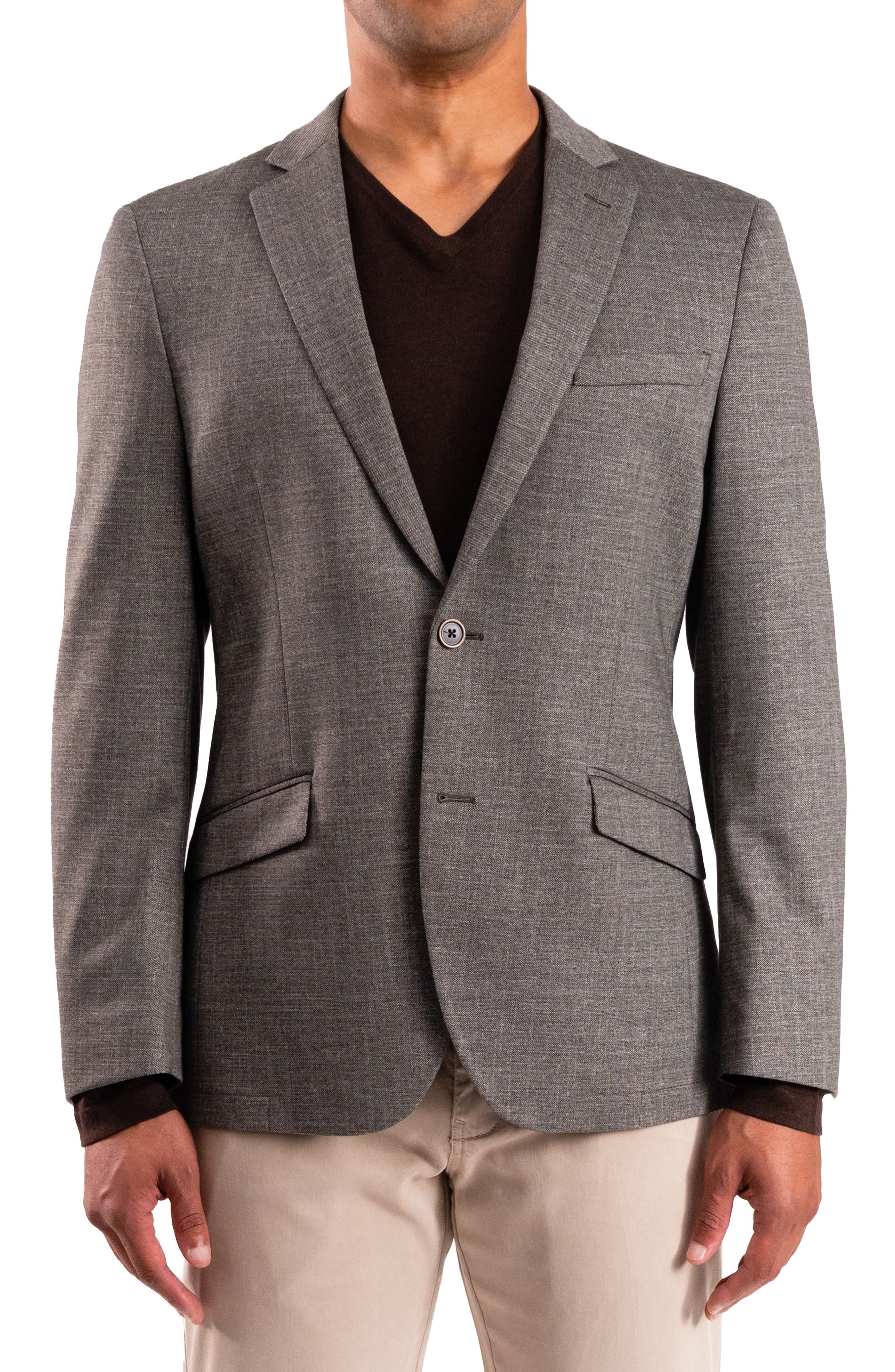 SAVILE ROW CO Brown Solid Sport Coat
