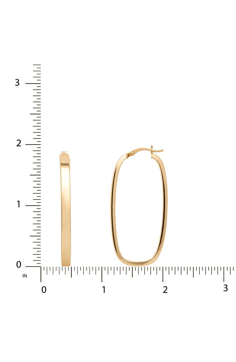 HOT SILVER Rectangular Square Sterling Silver Hoop Earrings, 1.8", Alternate, color, 