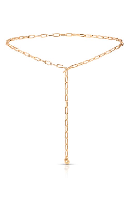 Ettika Paperclip Chain Belt In Gold