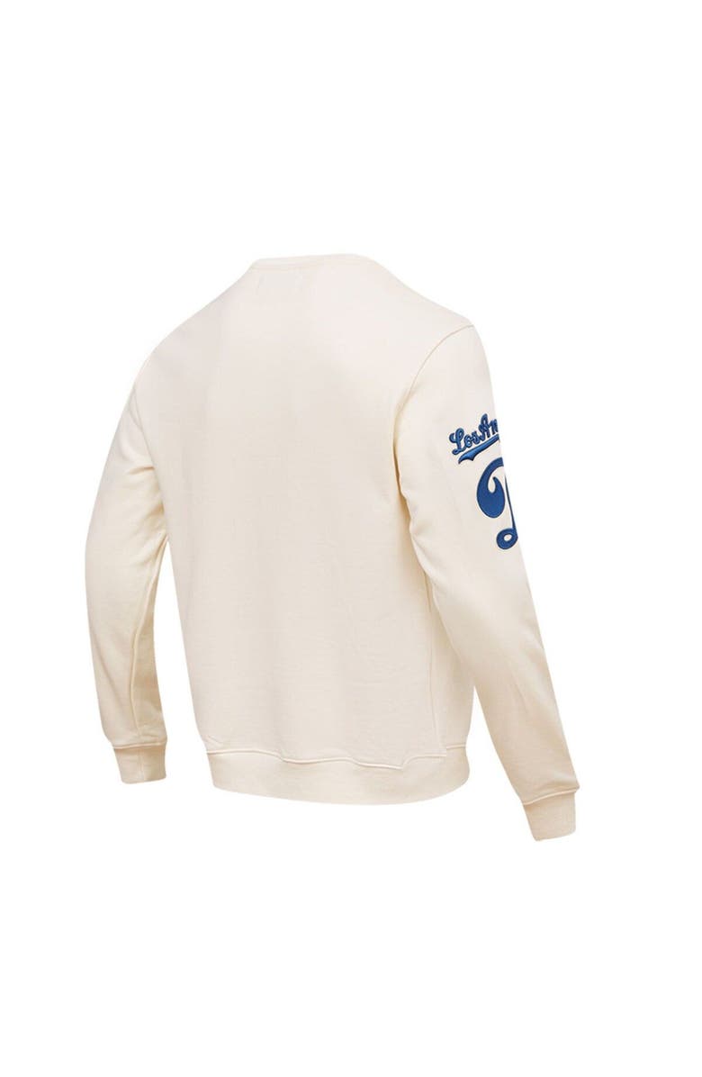 PRO STANDARD Men's Pro Standard Cream Los Angeles Dodgers Cooperstown Collection Retro Old English Pullover Sweatshirt, Alternate, color, 
