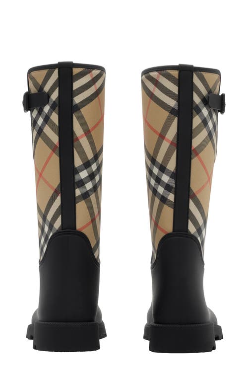 Burberry Marsha Stamp High Synthetic Rubber Rain Boots