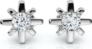 Bliss Diamond 1/3Ct Diamond Starburst Diamond Studs 14k Gold Lab Grown Earrings 1/3" Wide