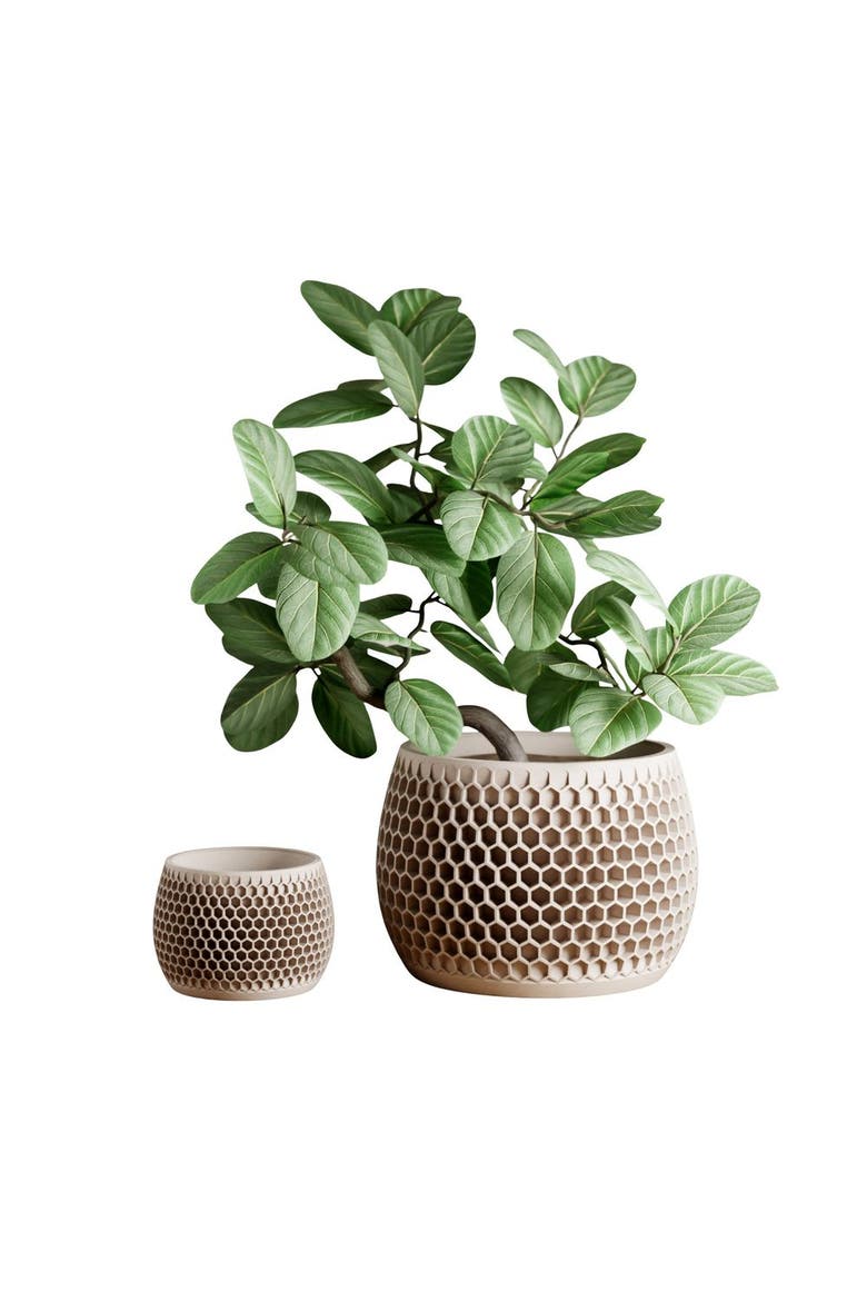Honeycomb Planter, Main, color, Off White - 8"