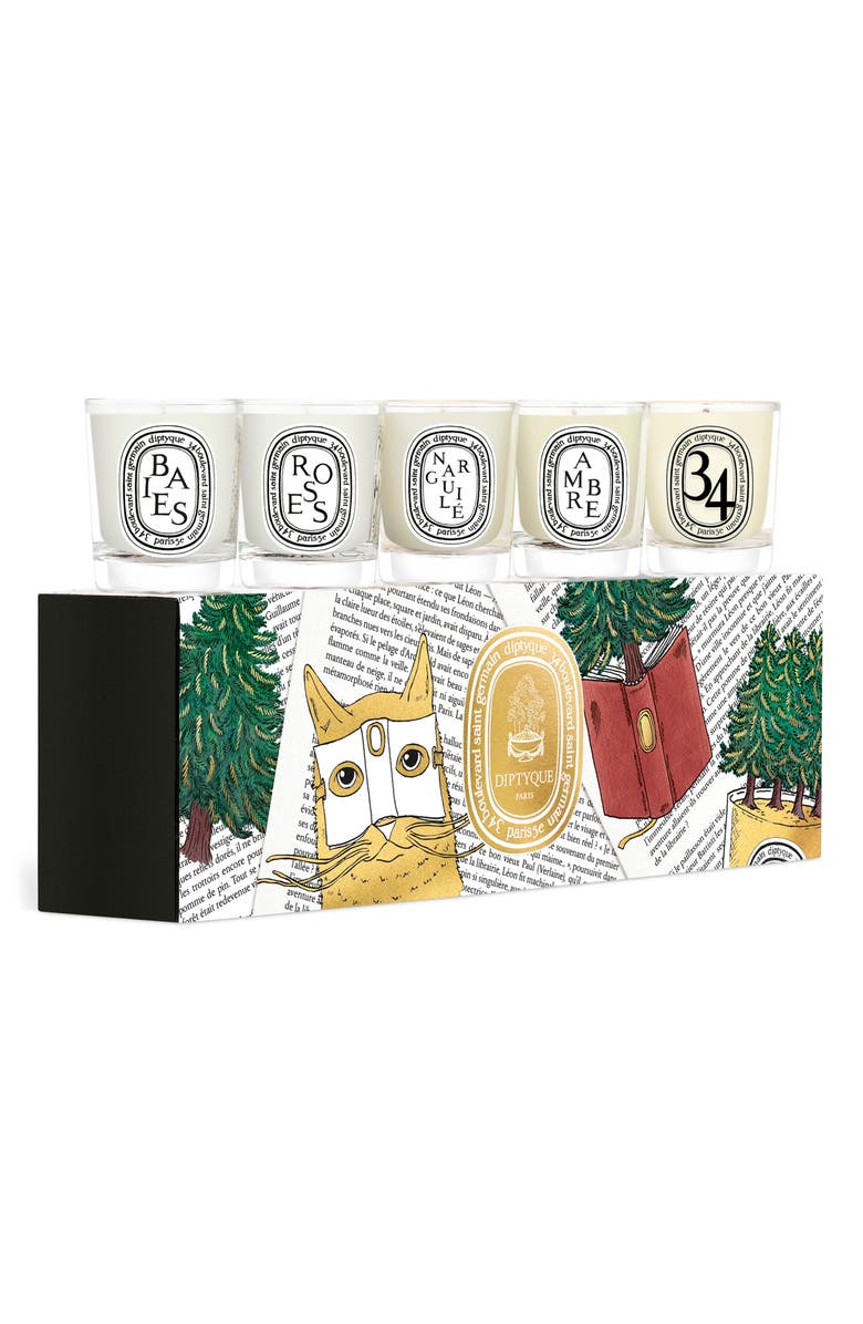 Diptyque Set of 5 Miniature Candles - Holiday Edition, Main, color,
