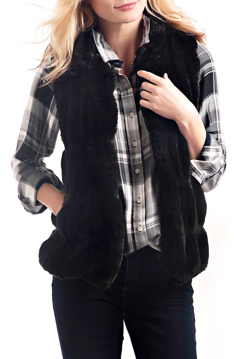 DONNA SALYERS FABULOUS FURS Couture Faux Fur Hook Vest, Main, color, 