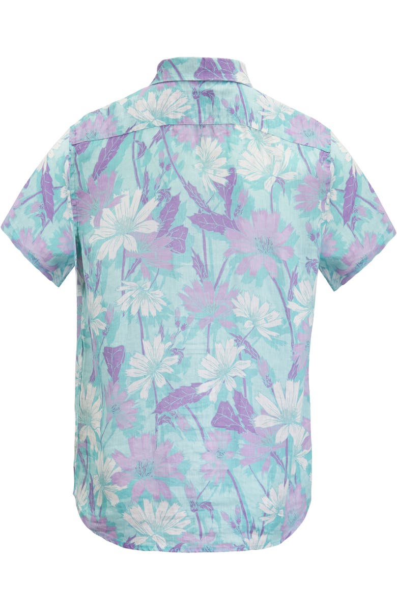 Lords of Harlech Uomo Springtime Short Sleeve Fine Linen Shirt, Alternate, color, Springtime Spearmint