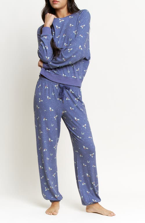 Honeydew Star Seeker Brushed Jersey Pajamas In Blue
