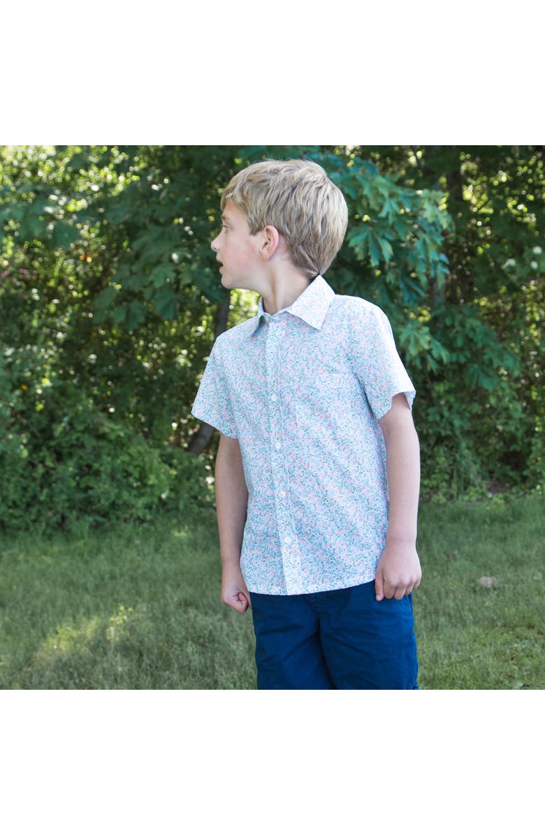 Beet World Boys Collar Shirt, Alternate, color, Pastel Green And Peach