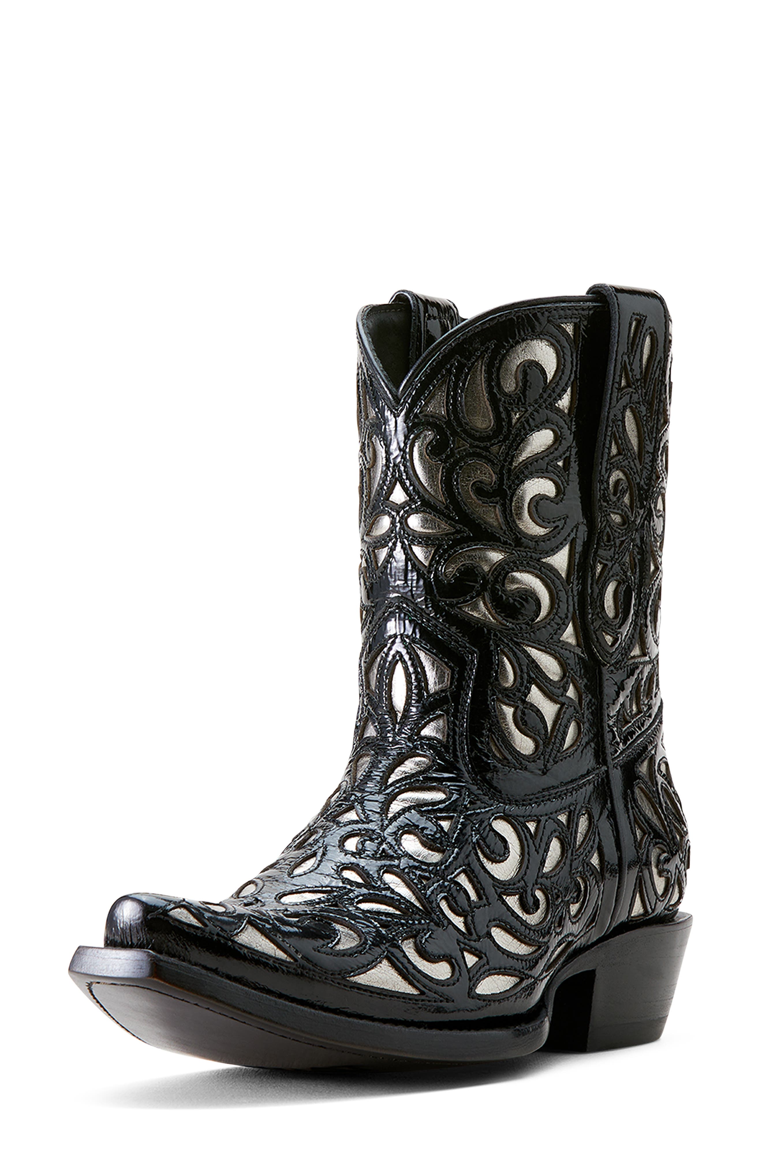 Ariat Valentina Western Boot, Alternate, color, Black Jasper/ Platinum
