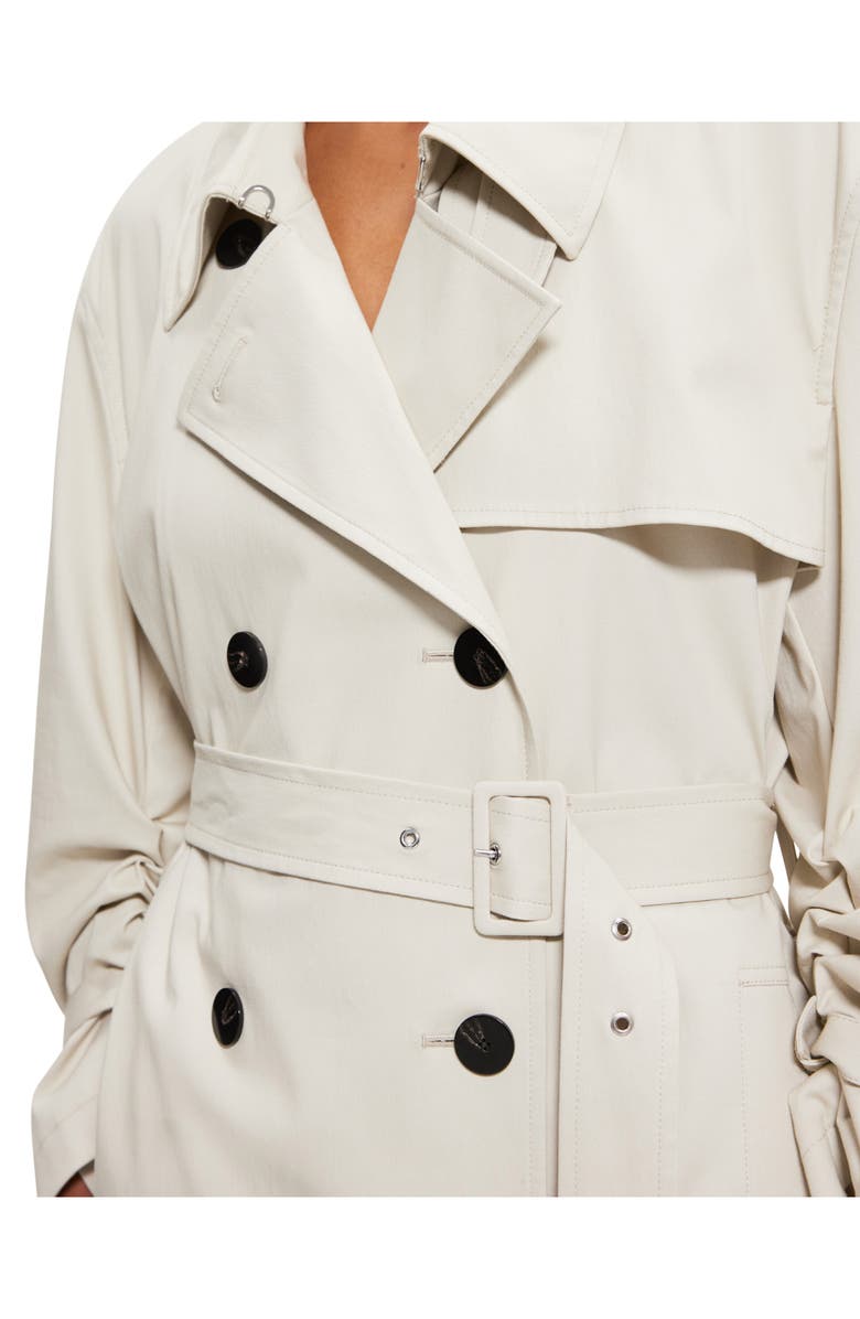 Theory Sleek Double Breasted Cotton Blend Trench Coat | Nordstrom