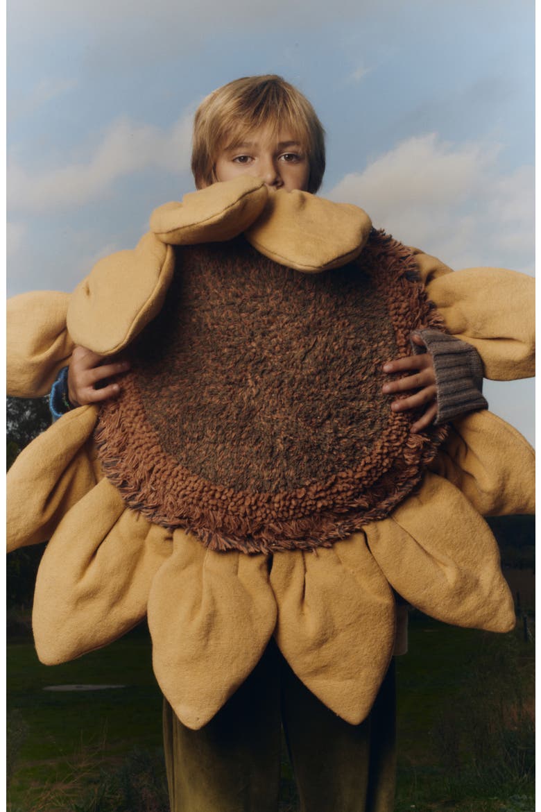 Sunflower Cushion, Alternate, color, CHESTNUT