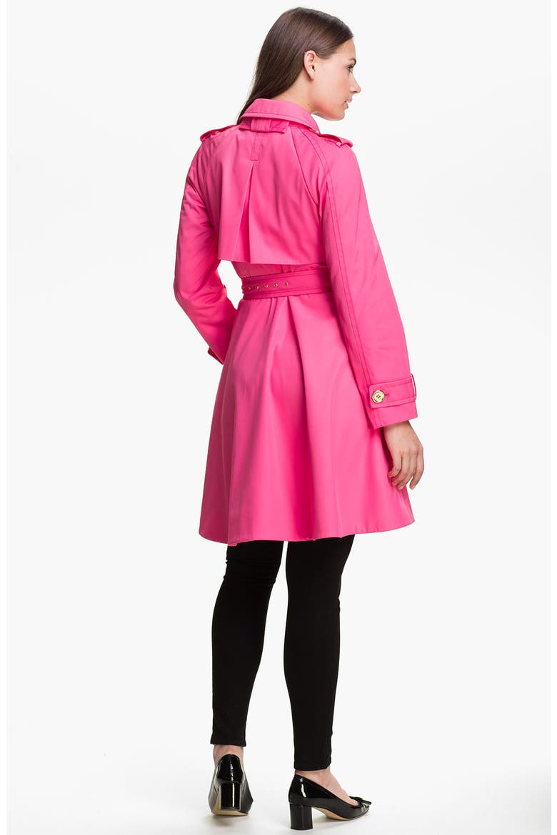 'madeline' trench coat, Alternate, color, BAZOOKA PINK