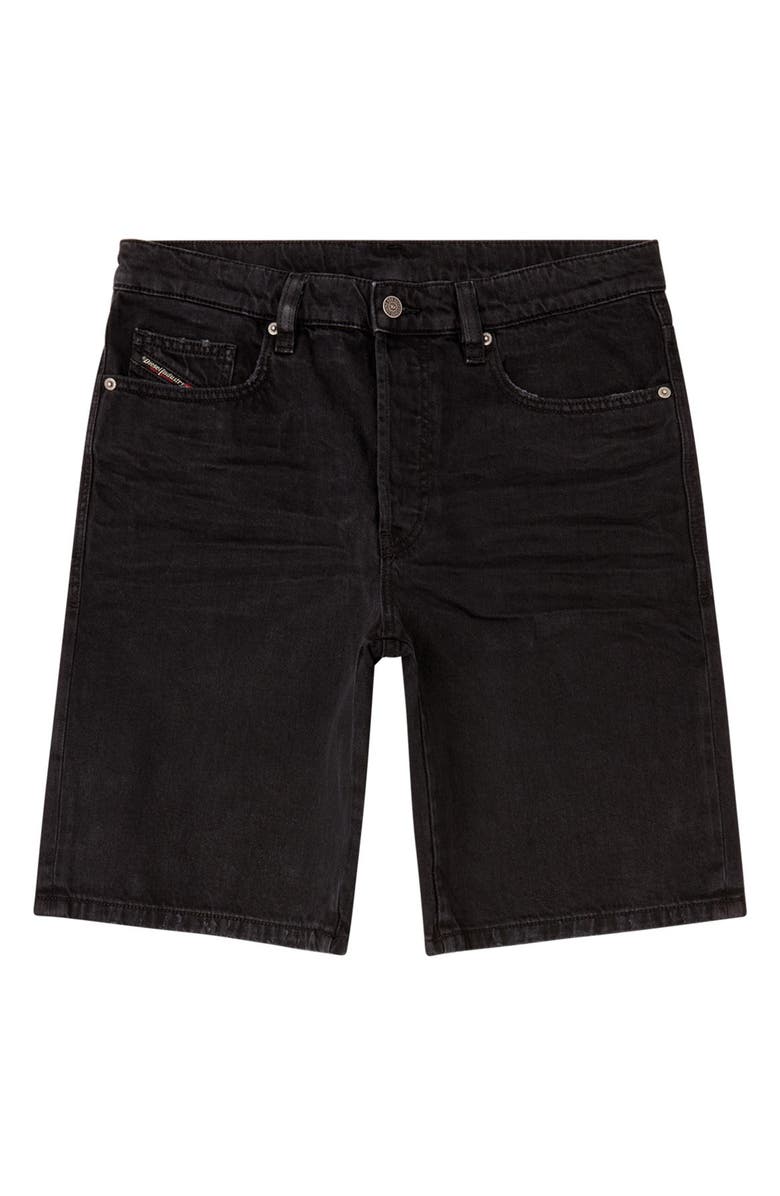 DIESEL<sup>®</sup> Regular-Short Distressed Denim Shorts, Alternate, color, Black/ Denim