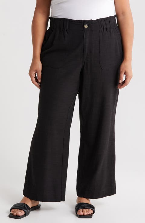 Sky Rise Paperbag Waist Pants (Plus Size)