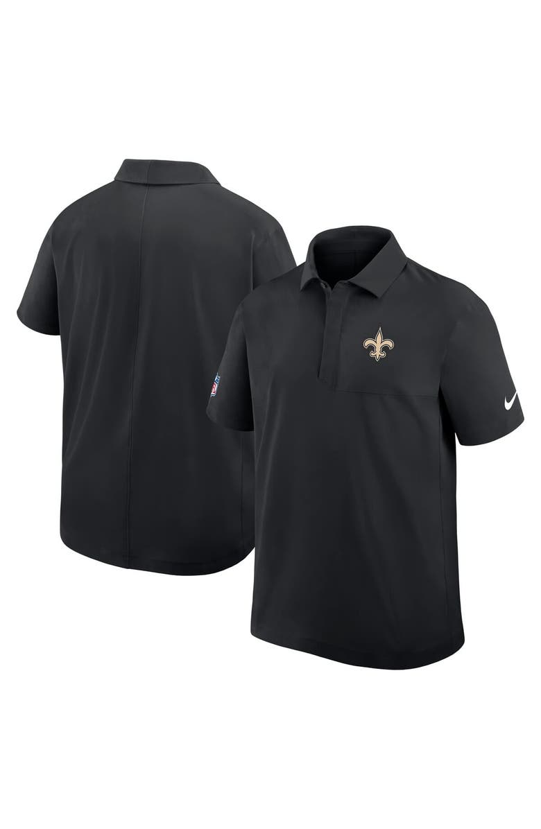 Nike Men's Nike Black New Orleans Saints Sideline City Pride Woven Performance Polo, Alternate, color, Black