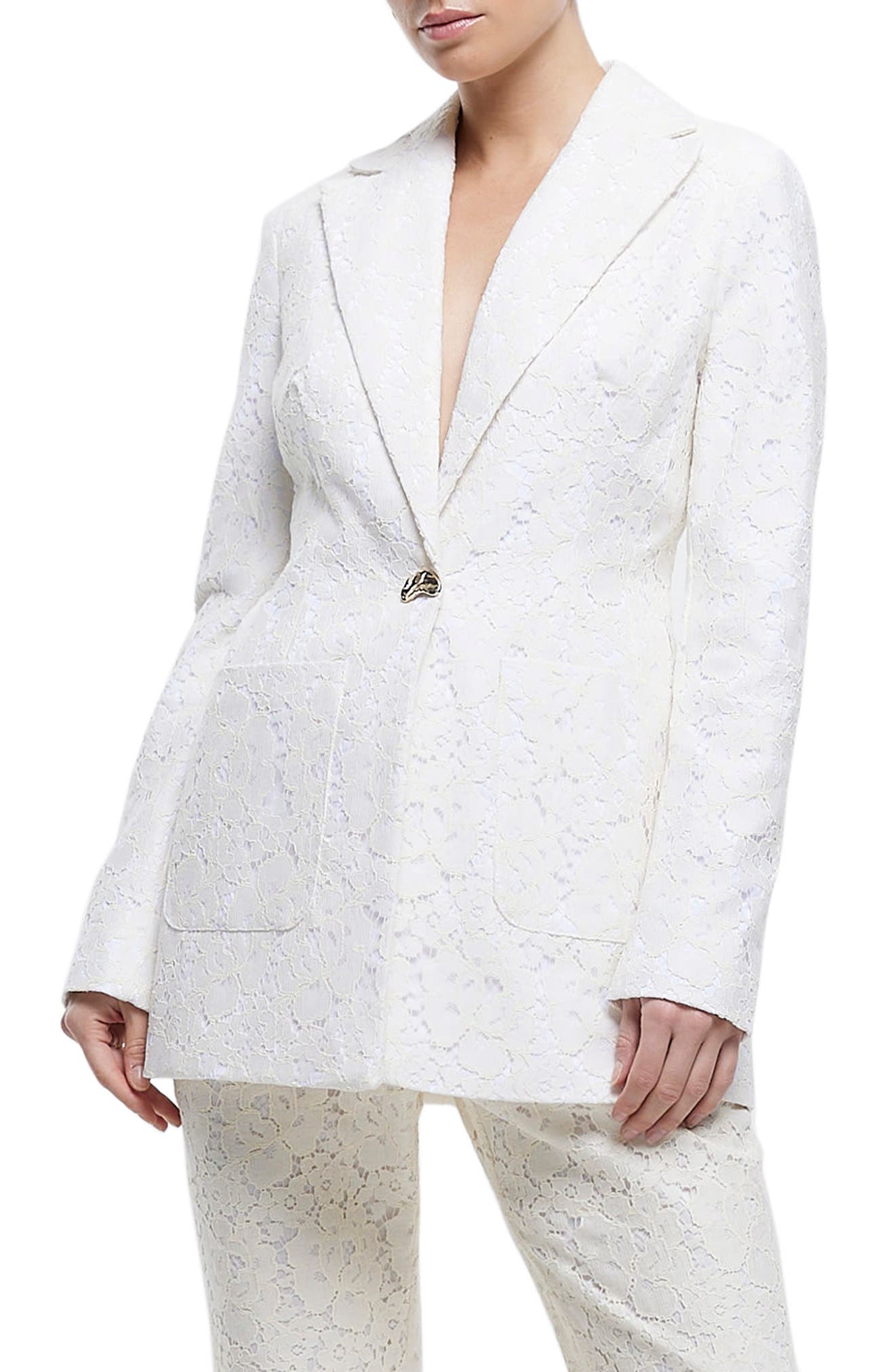 River Island Lace Blazer (Women) | Nordstromrack