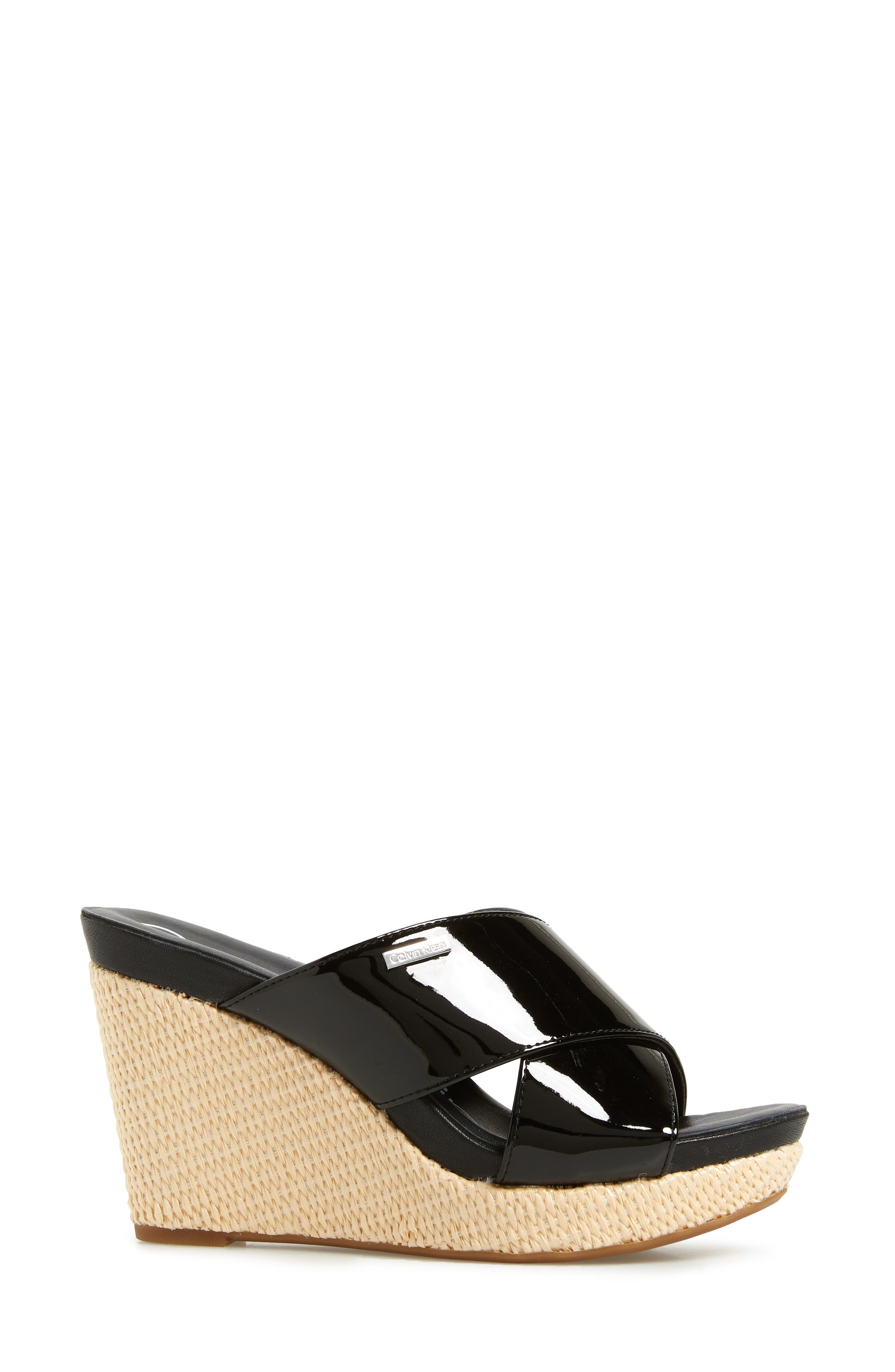 Calvin Klein Jacolyn Wedge Slide Sandal, Alternate, color, 