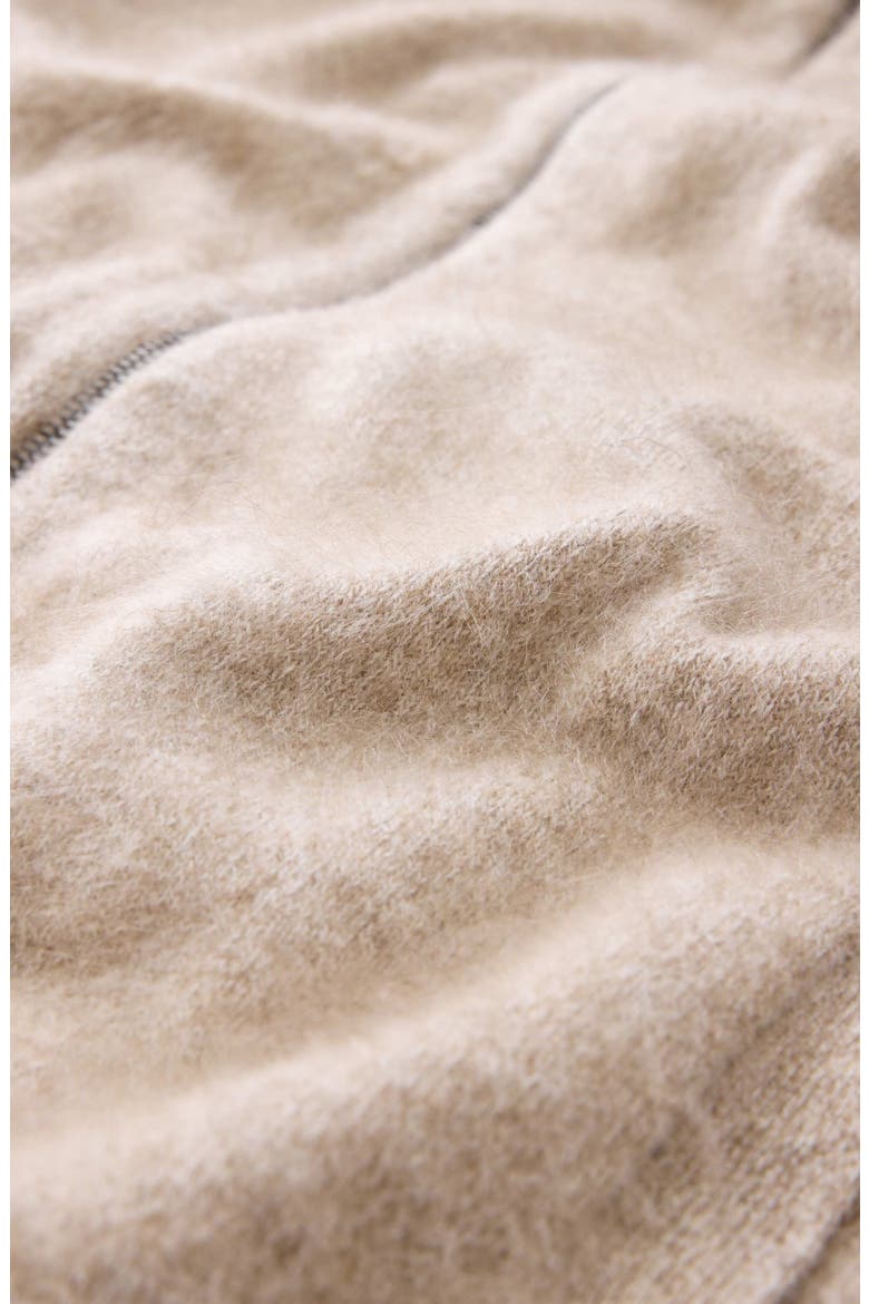 Catherine Cashmere Zip Hoodie, Alternate, color, TERRA BROWN