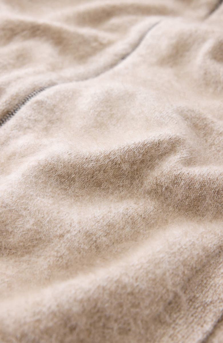 John Varvatos Catherine Cashmere Zip Hoodie, Alternate, color, Terra Brown