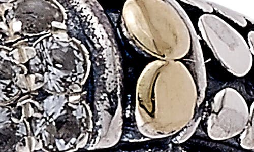 Samuel B. 18k Gold & Sterling Silver Pavé Semiprecious Stone Band Ring In White