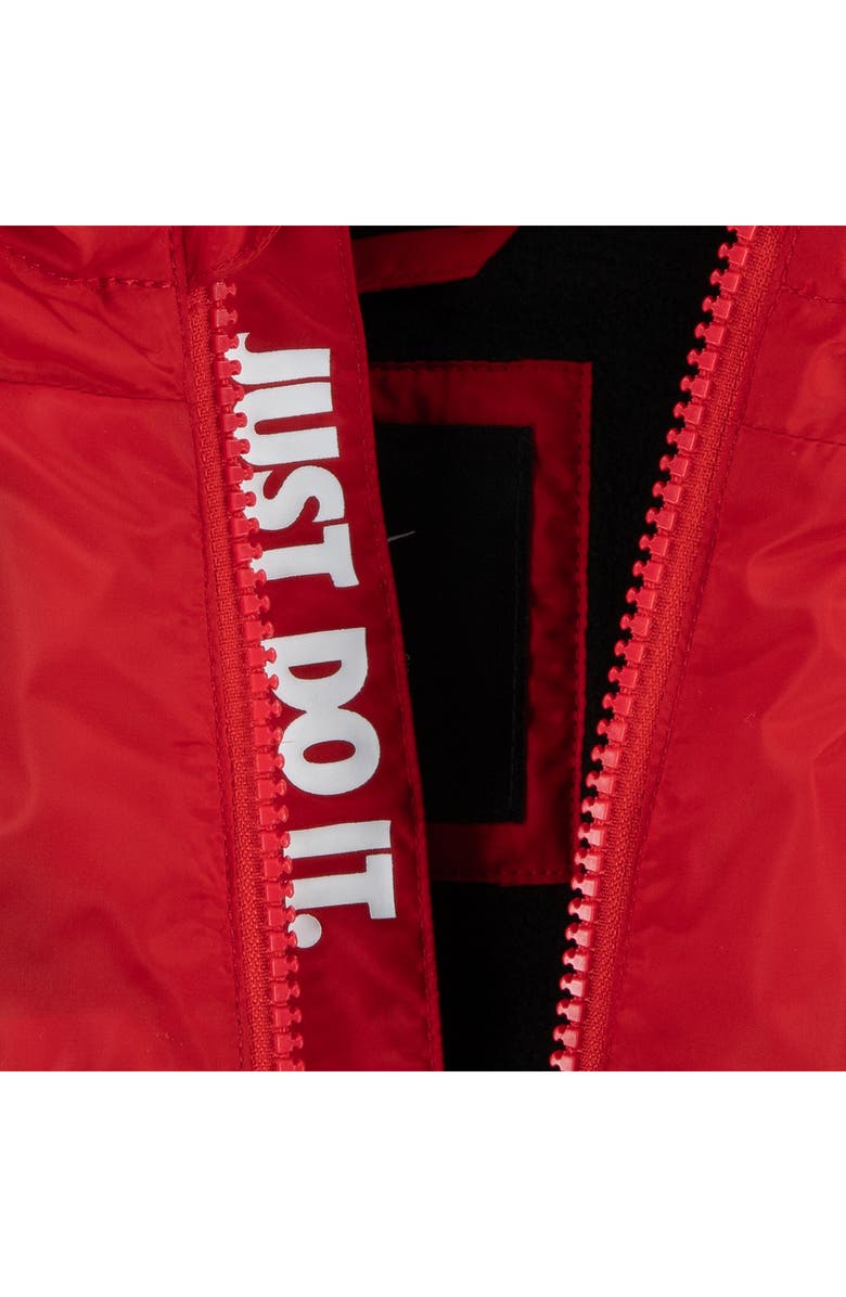 Nike Kids' Just Do It Fleece Lined Windrunner Jacket, Alternate, color, University Red