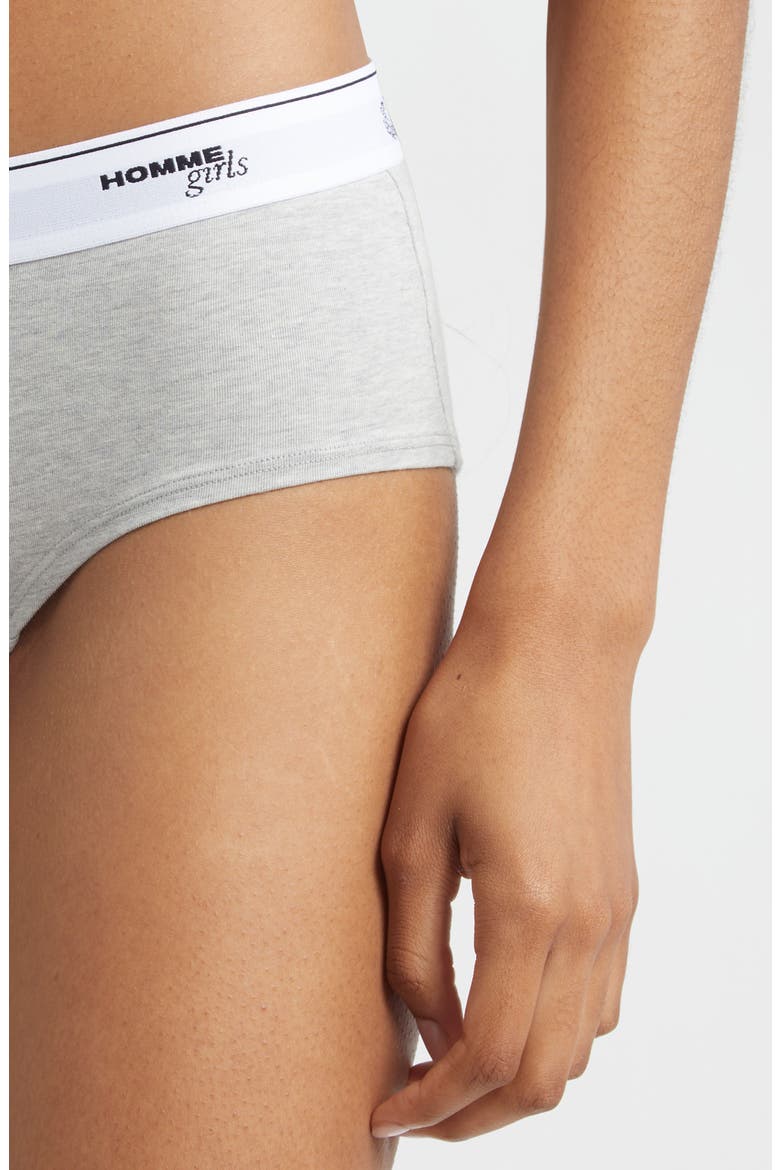 x Fruit of the Loom 3-Pack Cotton Blend Boyshorts, Alternate, color, BLACK/HEATHER GREY/WHITE