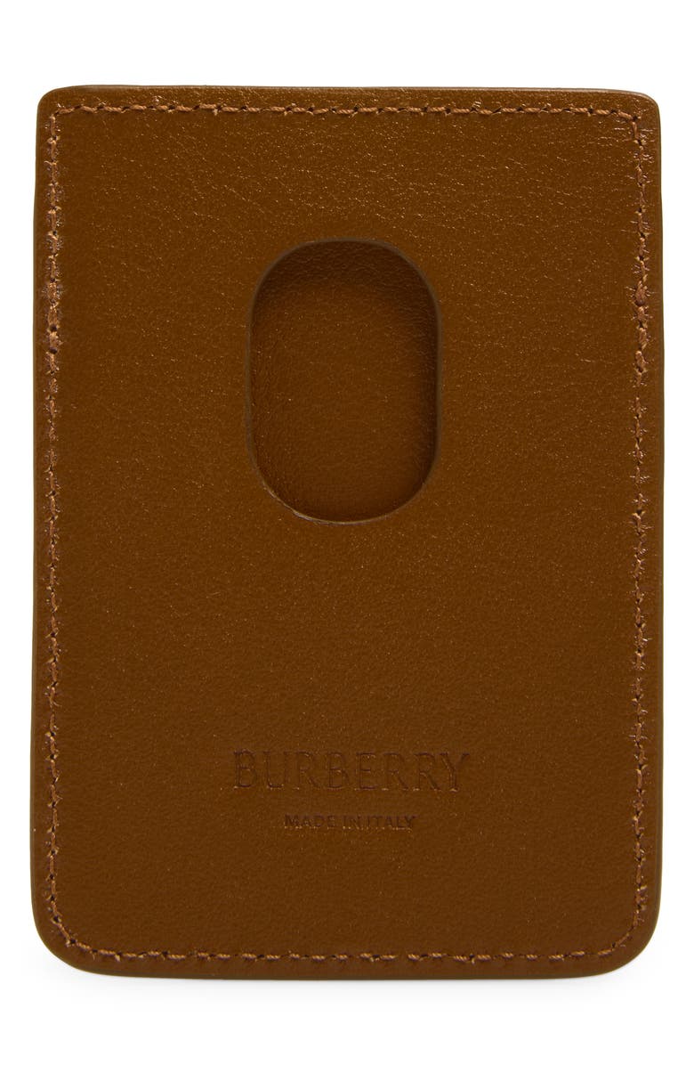 Burberry Pop Check Magnetic Card Case, Main, color, Finch Brown/ Hazel