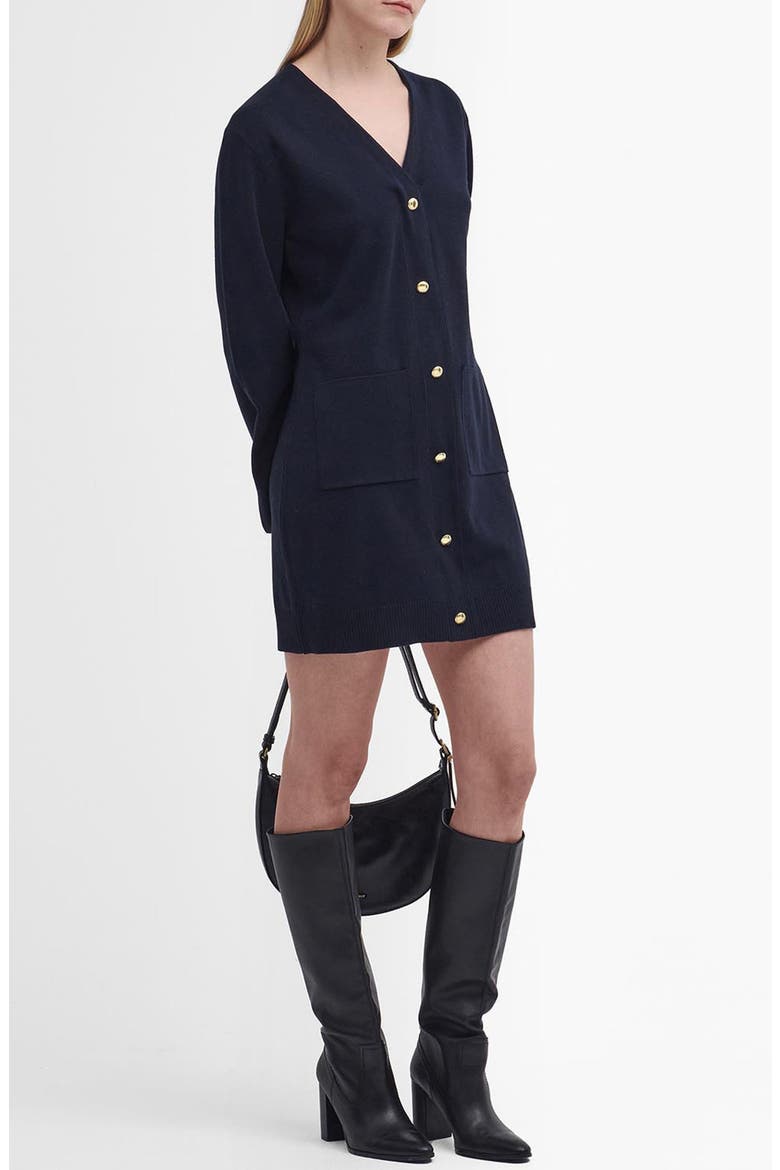 Anita Long Sleeve Sweater Dress, Main, color, NAVY