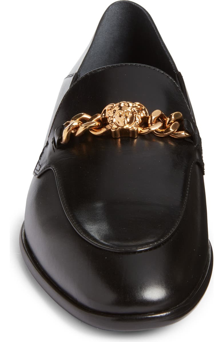 Versace Medusa Chain Loafer, Alternate, color,