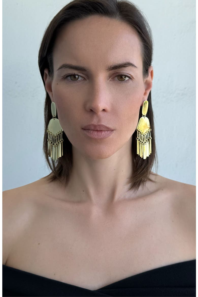 Statement Drop Earrings, Alternate, color, GOLD