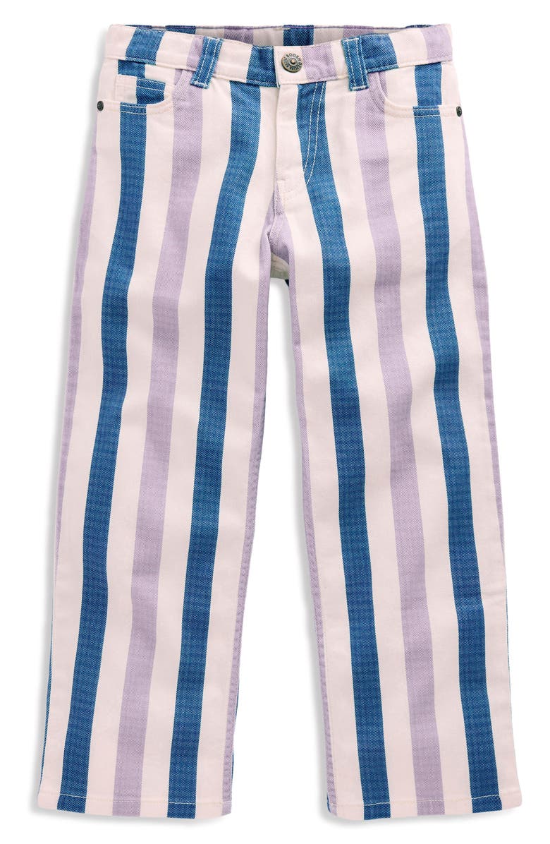 Mini Boden Kids' Relaxed Straight Leg Jeans, Main, color, Purple/ Navy Stripe