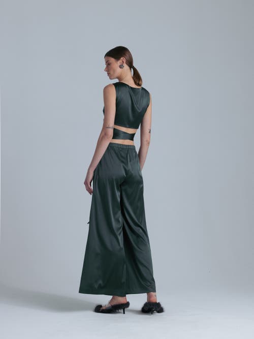 Alas Silk V-neck Top In Black