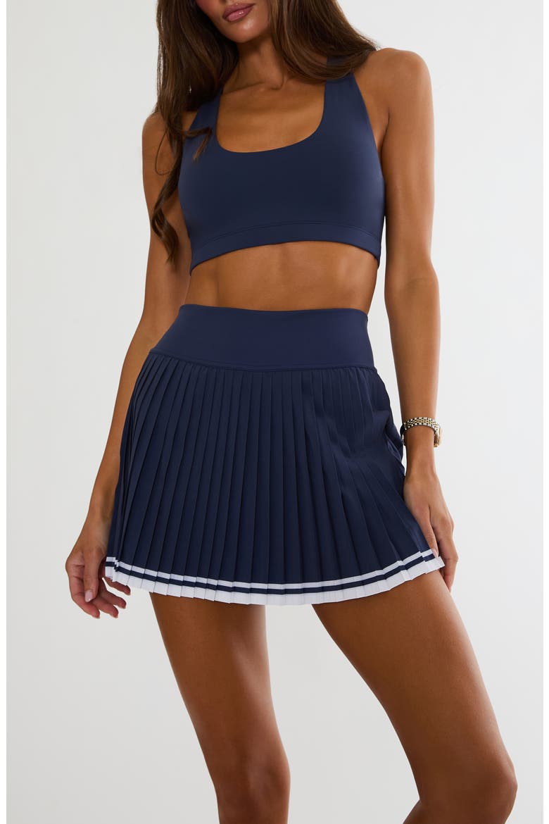 Analie Pleated Miniskirt, Alternate, color, DUSK CLUB
