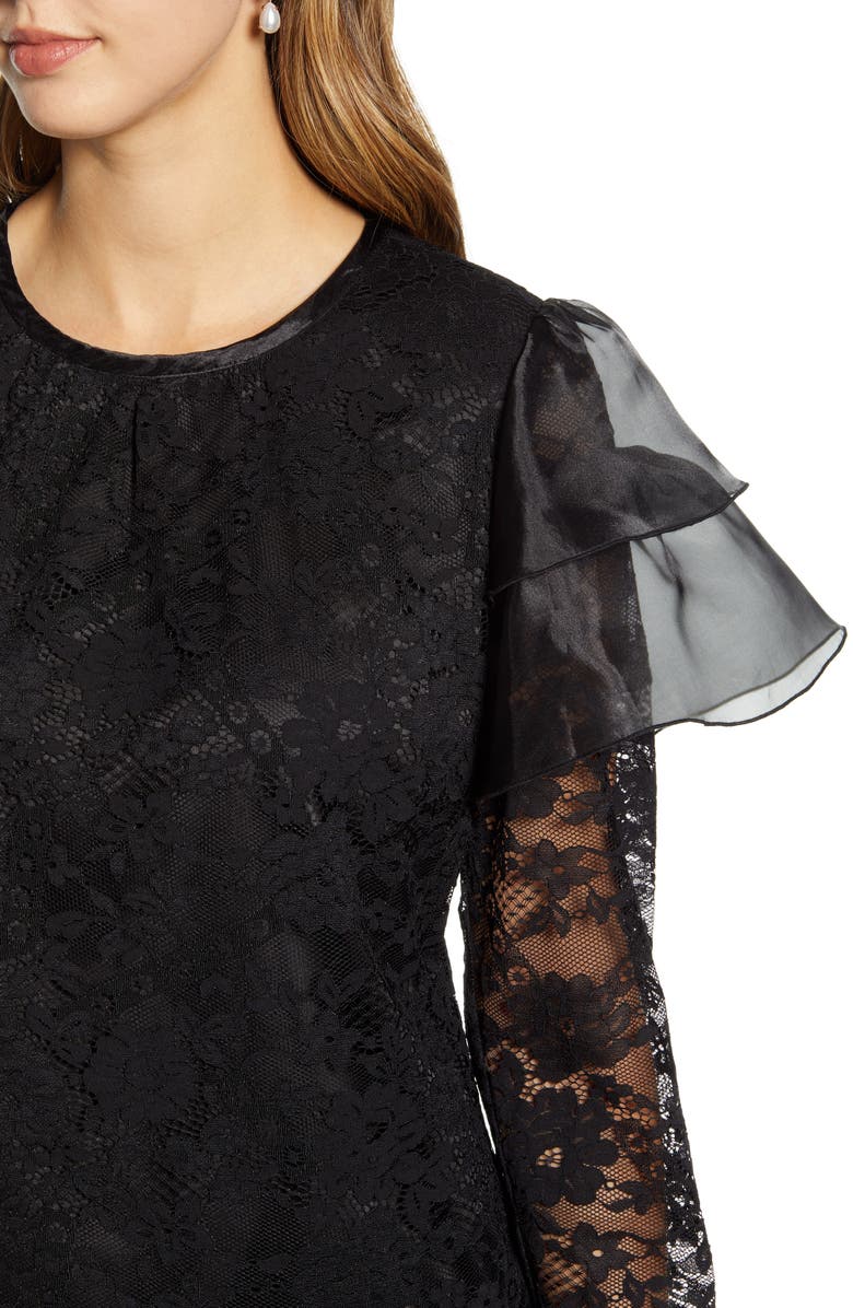 Rachel Parcell Flutter Lace Top, Alternate, color, 