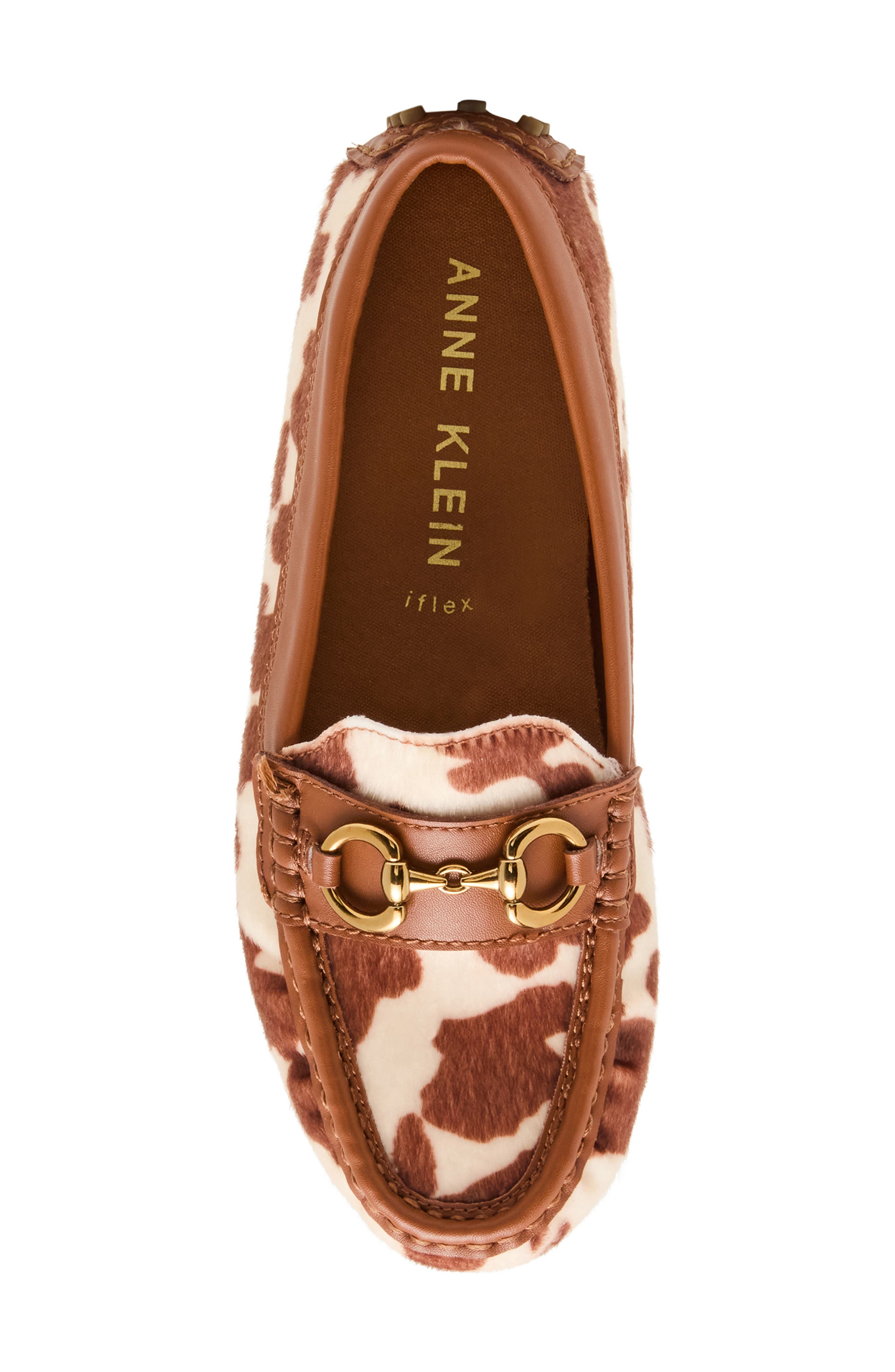 Anne Klein Chrystie Bit Loafer, Alternate, color, Cow Print