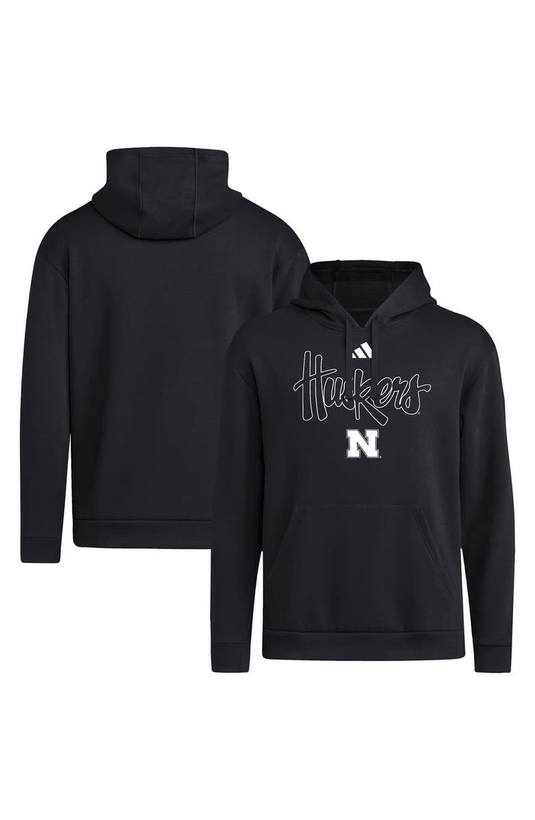 adidas Men's adidas  Black Nebraska Huskers Alternate Hoodie, Main, color, 