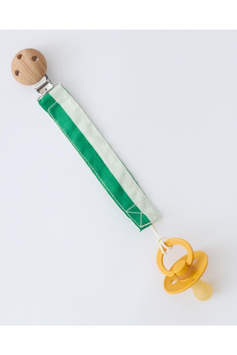 Pacifier Clip, Alternate, color, Green Stripe
