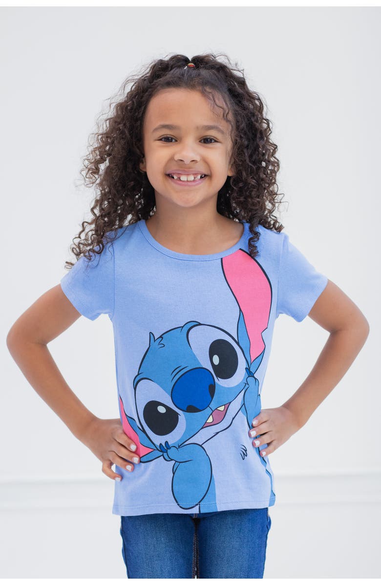 Disney Lilo & Stitch 3-Pack T-Shirts, Alternate, color, Gray / Blue