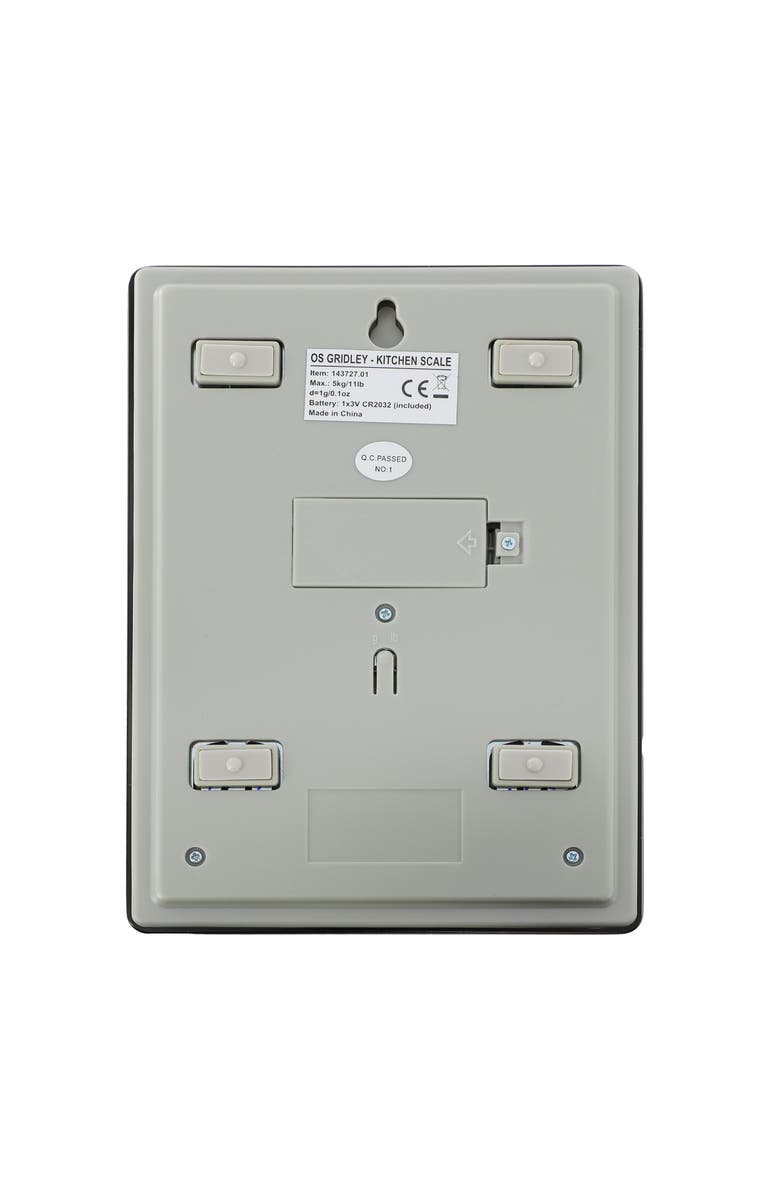 OSTER Gridley Square Tempe Glass Digital Kitchen Scale, Alternate, color, Black