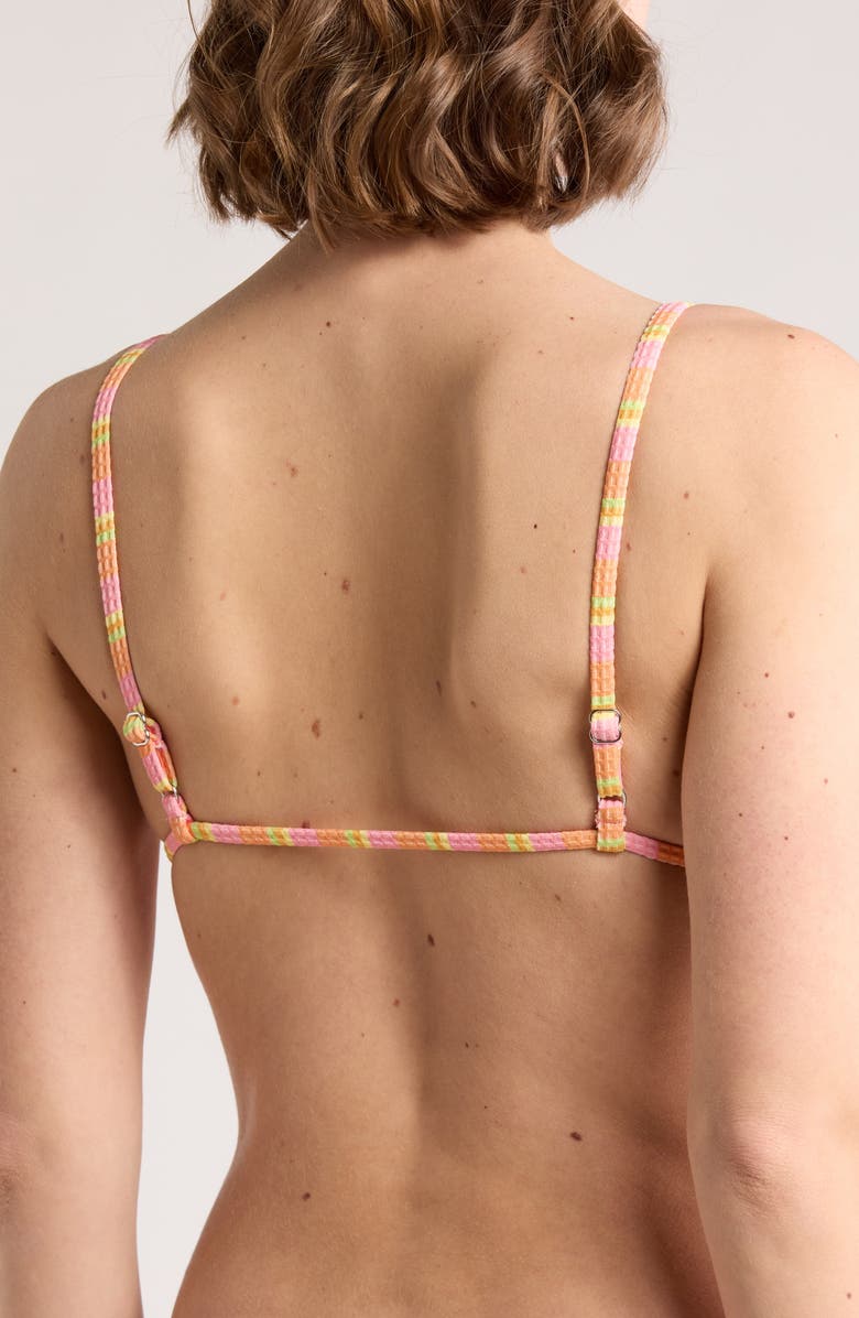 Dippin Daisys Cove Stripe Triangle Bikini Top, Alternate, color,