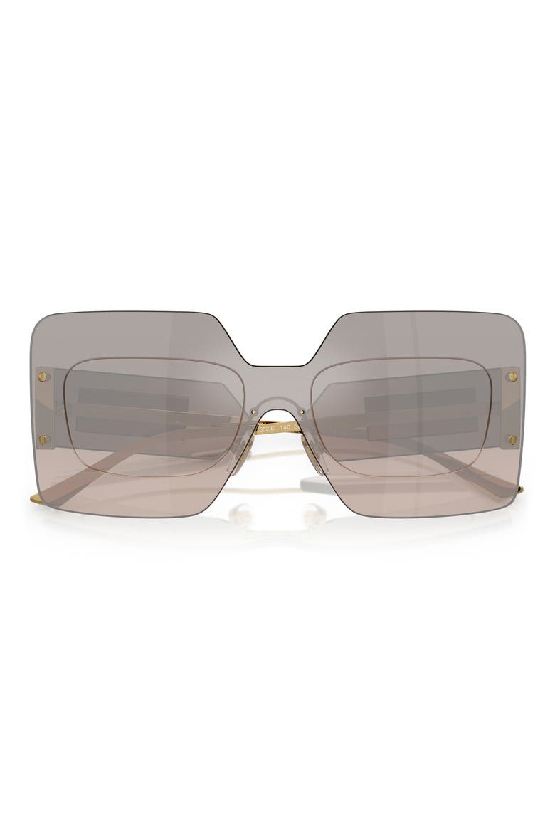 42mm Square Sunglasses, Alternate, color, GREY MIRROR