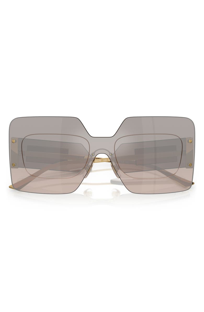 Versace 42mm Square Sunglasses, Alternate, color, Grey Mirror