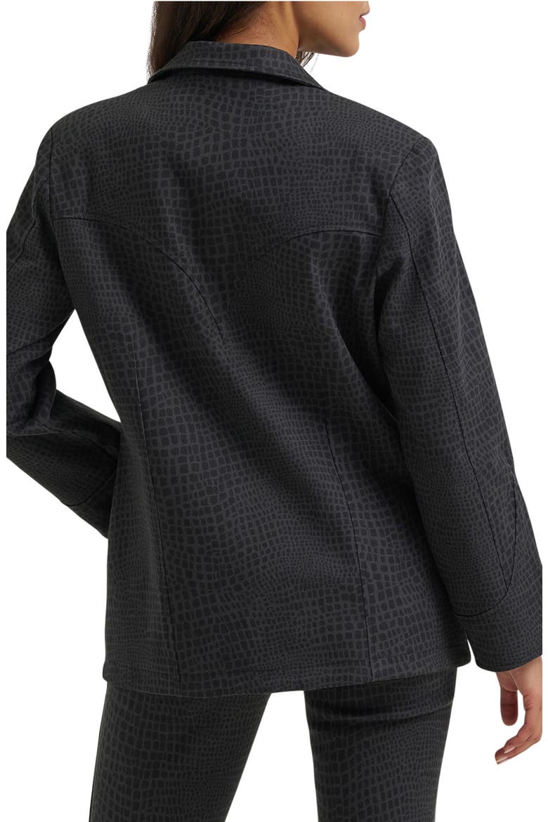 Croc Embossed Blazer, Alternate, color, CROC PRINT