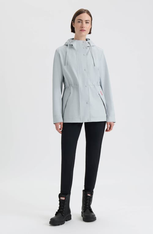 Hunter Abbey Short Rubberized Rain Jacket In Gray